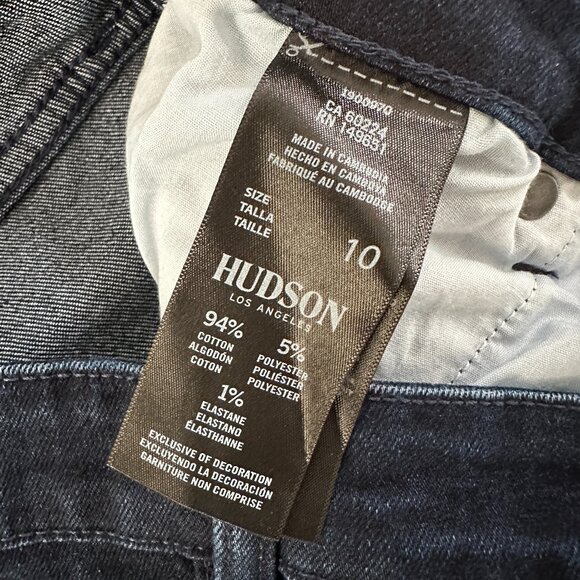 Hudson Jeans Women's size 10 High Rise Straight Leg Dark Wash - Picture 3 of 7